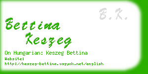 bettina keszeg business card